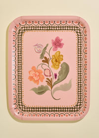 Pink Floral Tray