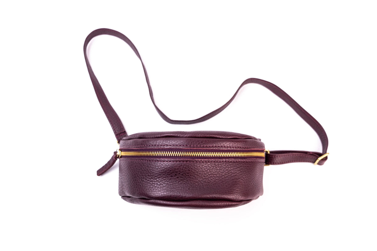 Bum Bag in Plum Leather