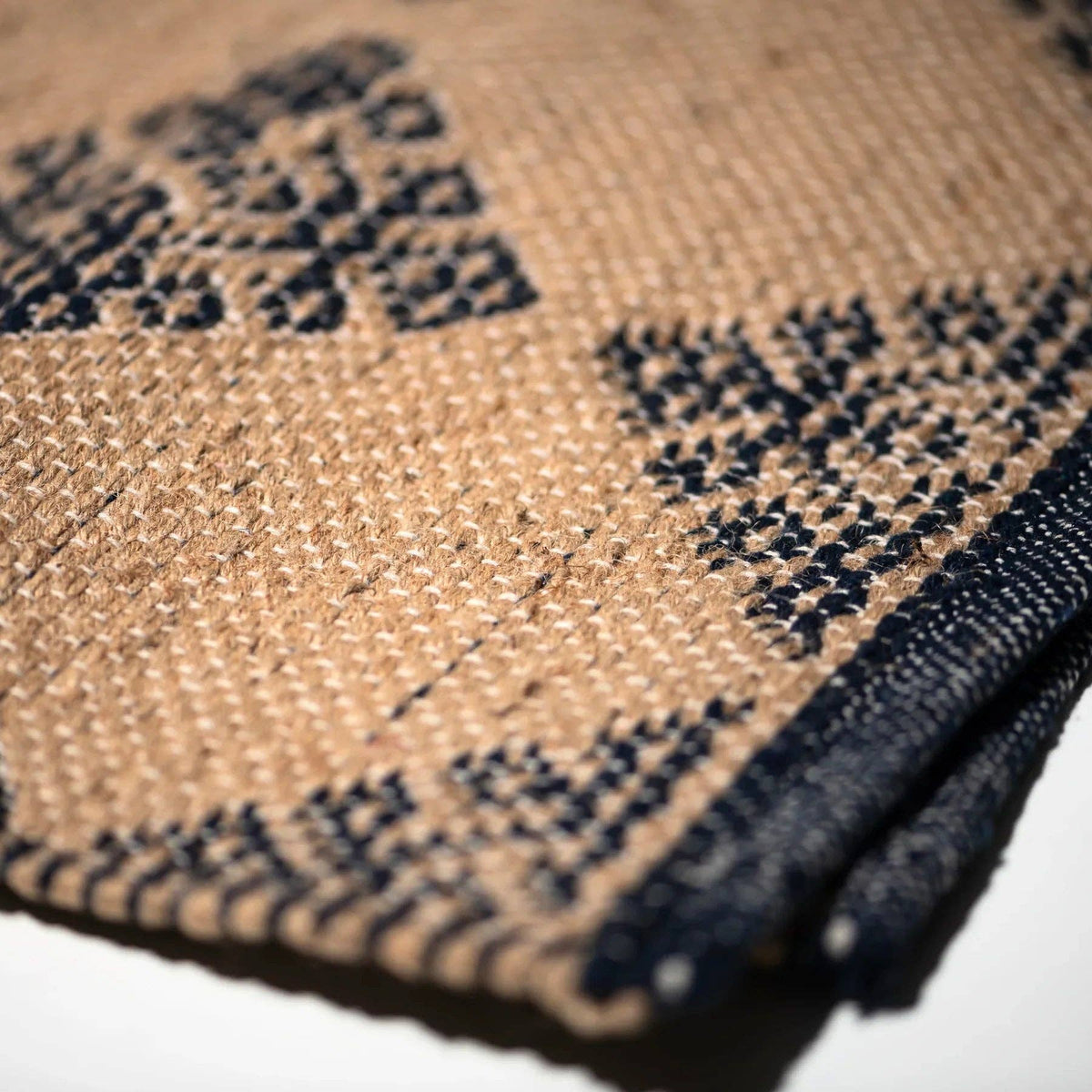 Tile Patterned Jute Mat