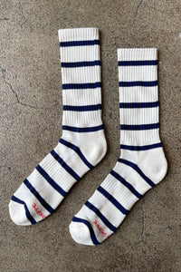 Extended Stripe Boyfriend Socks