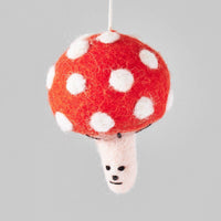 Mushroom Felt Ornament