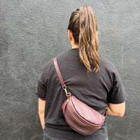 Bum Bag in Plum Leather