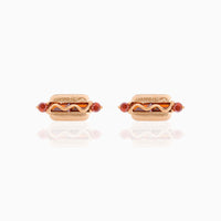 Hot Dog Studs -  Rose Gold