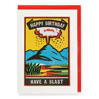 Happy Birthday Volcano Card