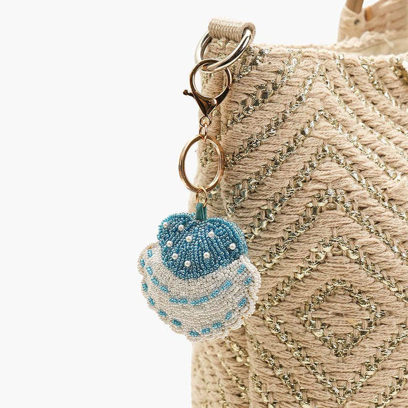 Pearl Beaded Charm Keychain