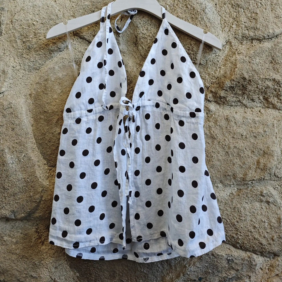 Linen Polka Dot Tank