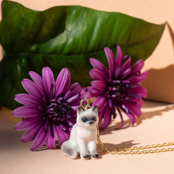 Tiny Otis Sitting Cat Necklace