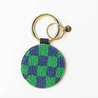 Kelsey Cherries Seed Bead Key Ring