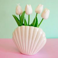 Iridescent Seashell Vase