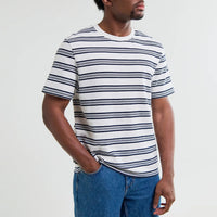 Dean Tee in Thin Textured Stripe