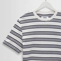 Dean Tee in Thin Textured Stripe