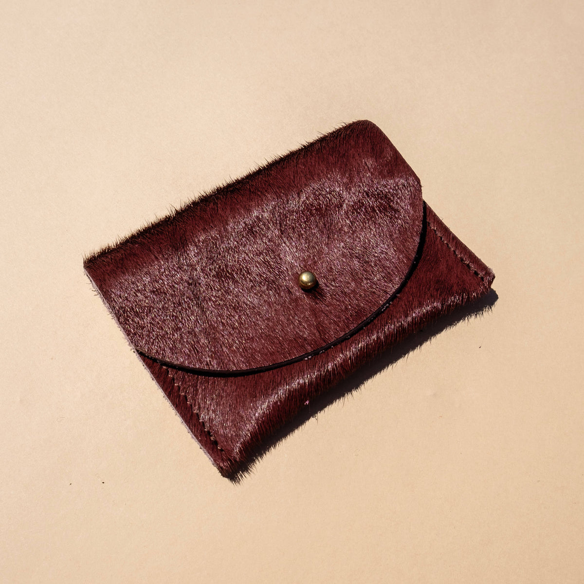 Cardholder in Plum Cowhide