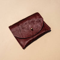 Cardholder in Plum Cowhide