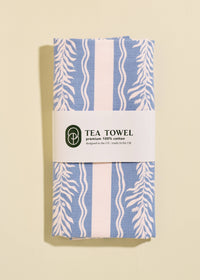 Blue Vine Stripe Tea Towel