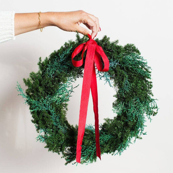 Preserved Evergreen Christmas Wreath