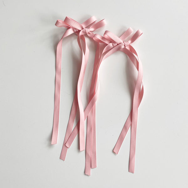 Double Bow Clip in Pink