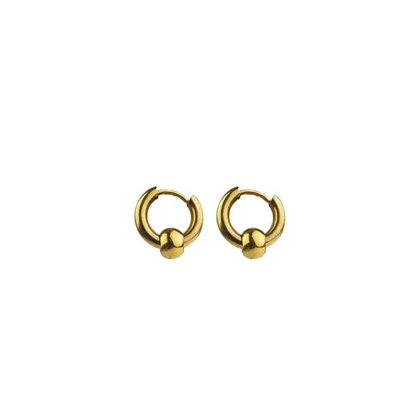 Drop Mini Hoops in Gold