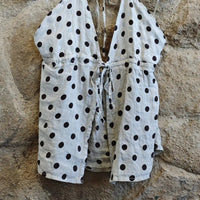 Linen Polka Dot Tank