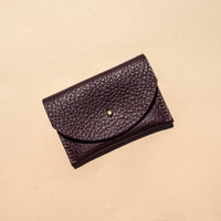 Cardholder in Plum Leather