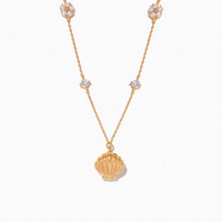 Hidden Pearl Shell Necklace: Gold