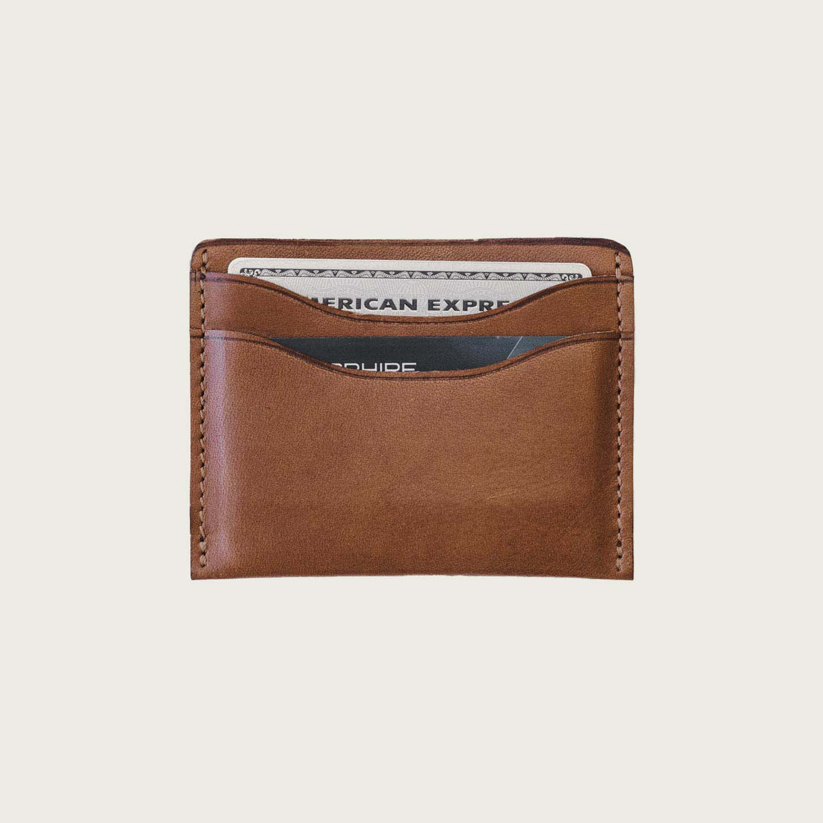Leather Card Holder in Tan