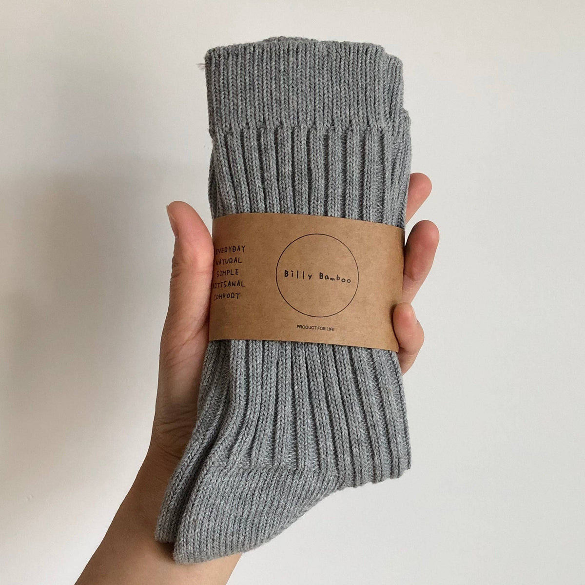 Ribbed Cotton High Socks