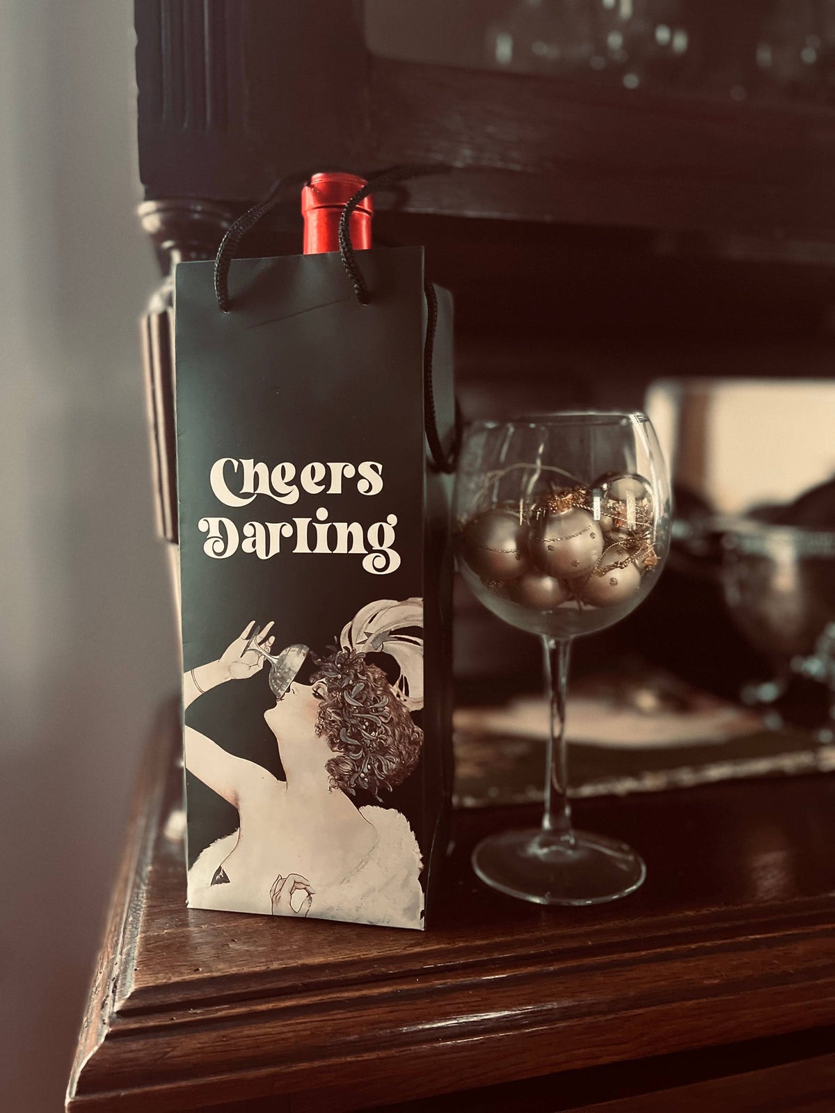 Cheers Darling Wine Gift Bag