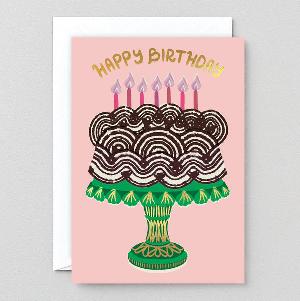 Cake & Candles Happy Birthday  Card