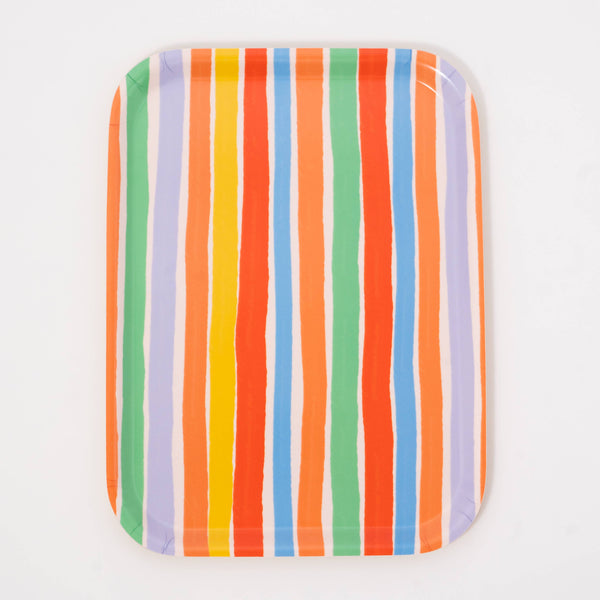 Summer Striped Tray