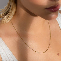 Gold Pressed Chain Necklace