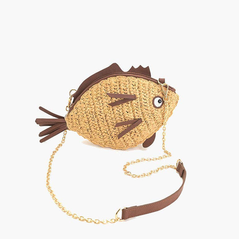 Raffia Fish Bag