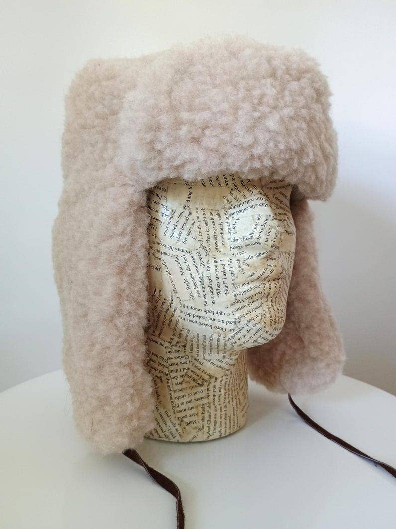 Sheep Wool Ushanka Pilot Hat