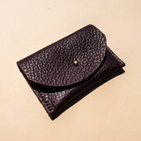 Cardholder in Plum Leather