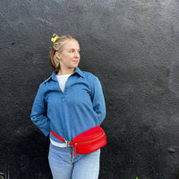 Bum Bag in Tomato Leather