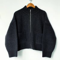 Alpaca Zip Jacket in Black