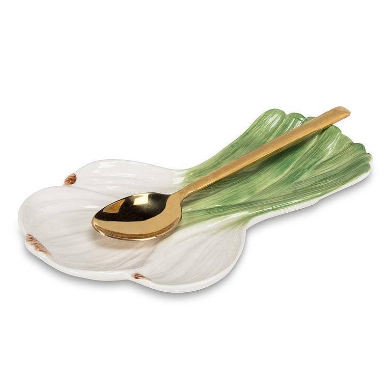 Fresh Garlic Bunch Spoon Rest