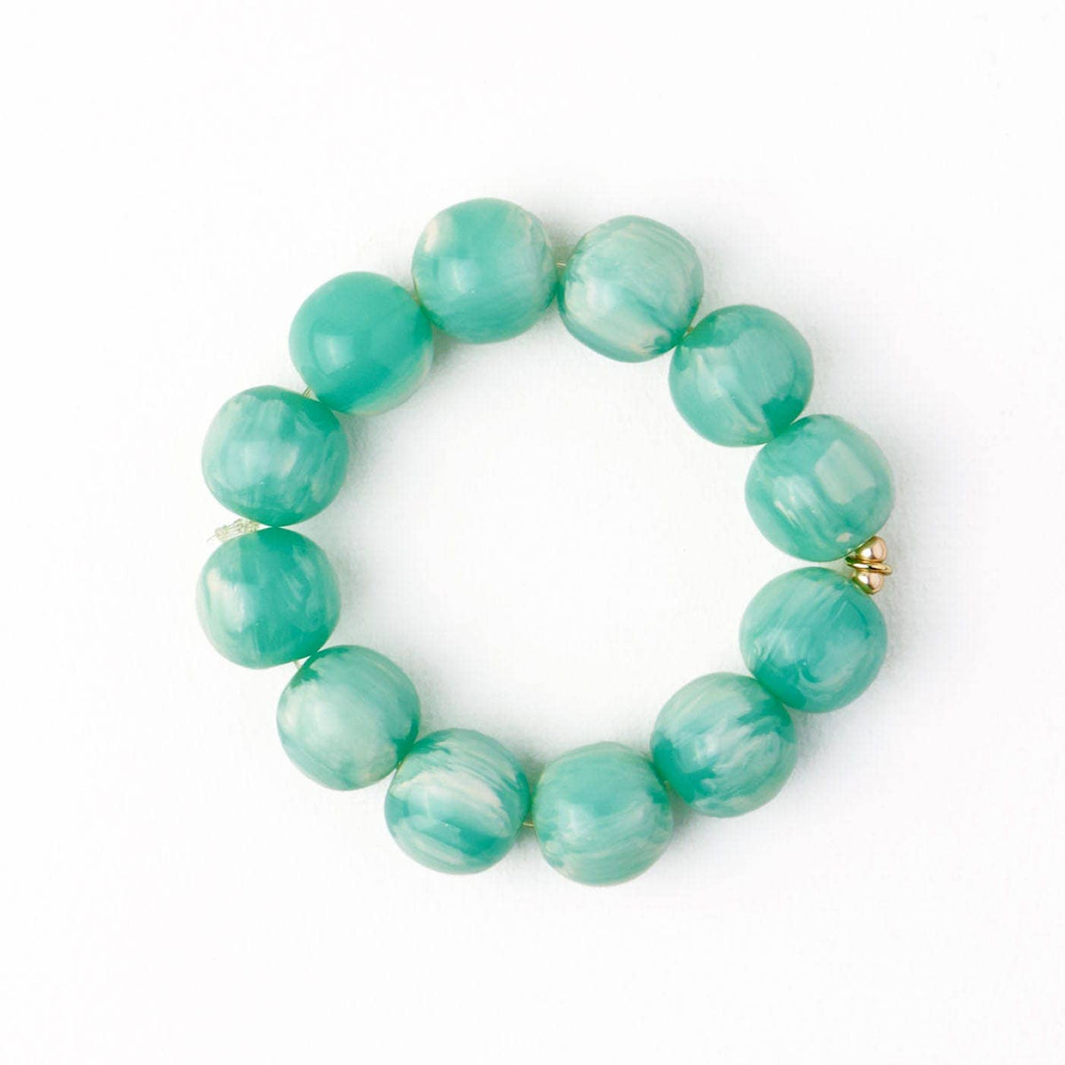 Cece  Bead Bracelet in Aqua