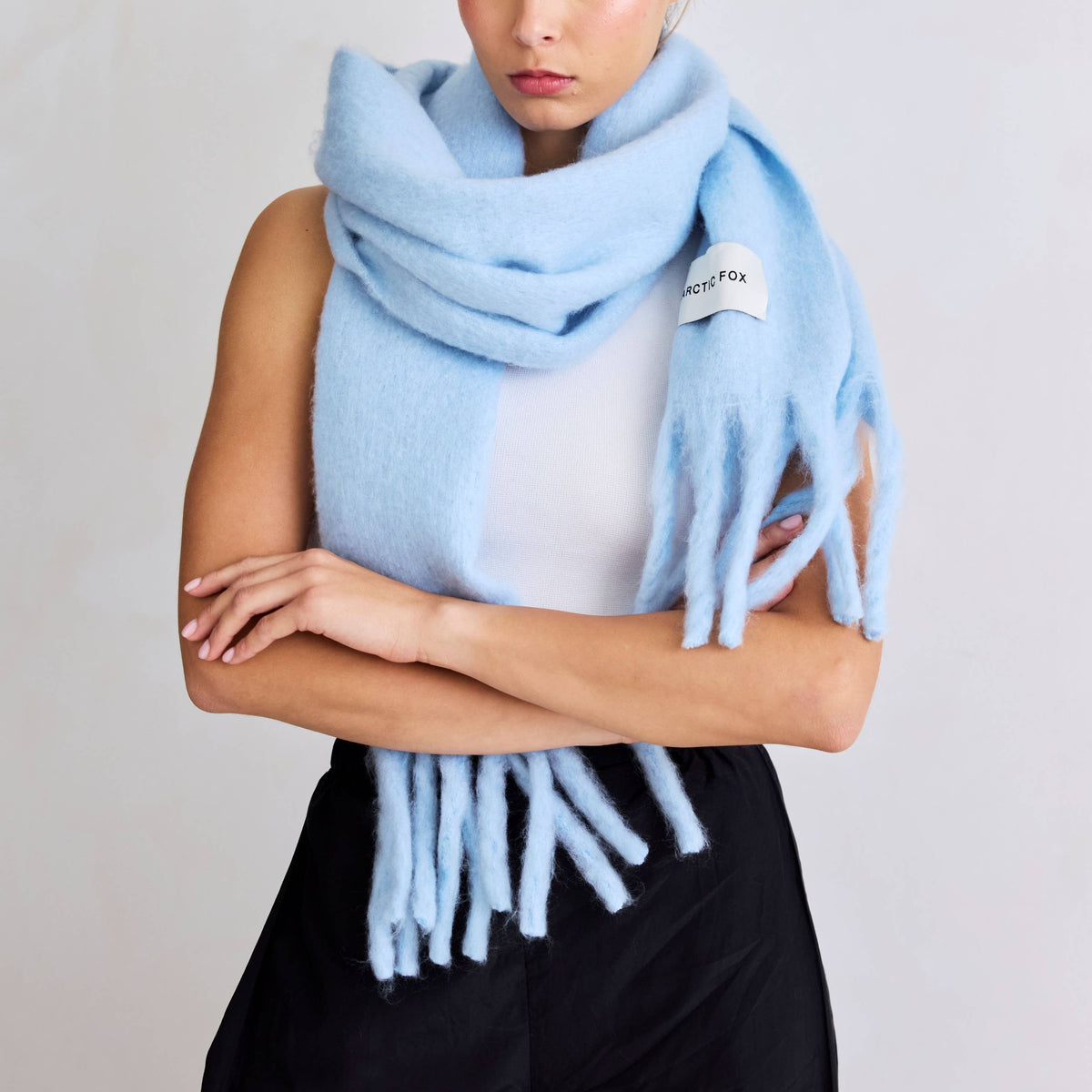 The Stockholm Scarf in Glacier Blue