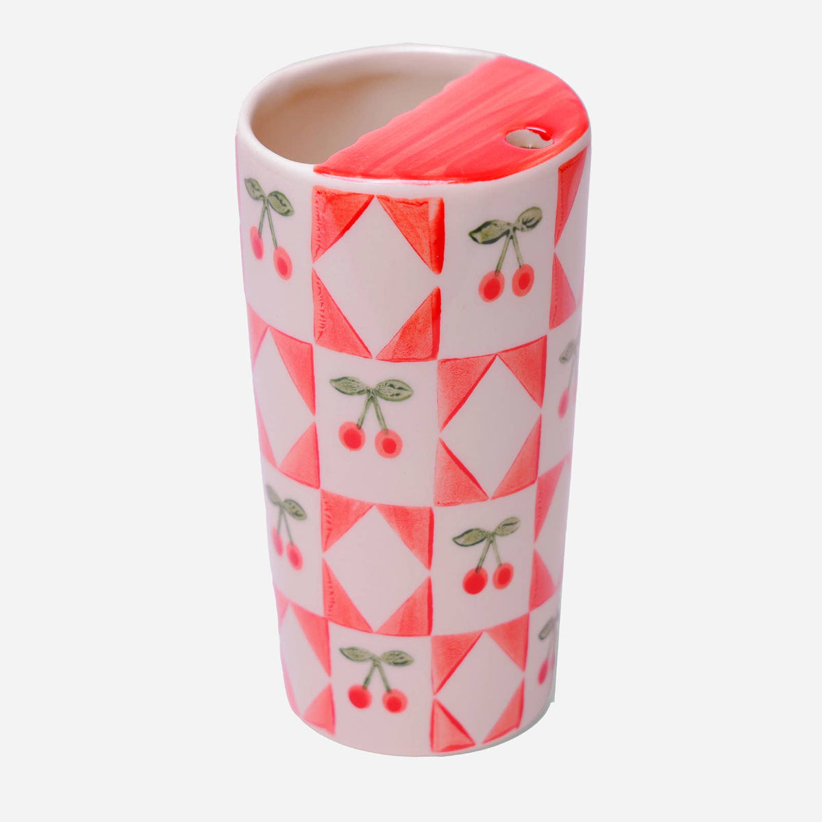 Ceramic Travel Tumbler in Cherry