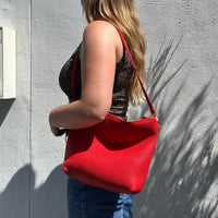 Mini Hobo in Tomato Leather