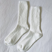 Cottage Socks White Linen