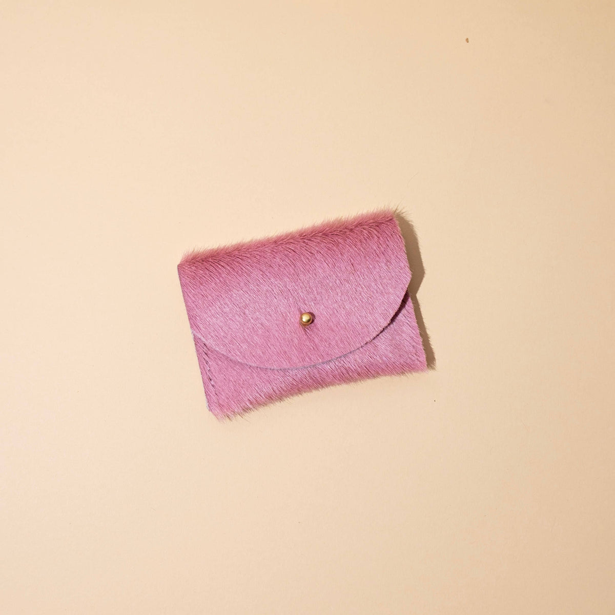 Cardholder in Rose Hair on Hide