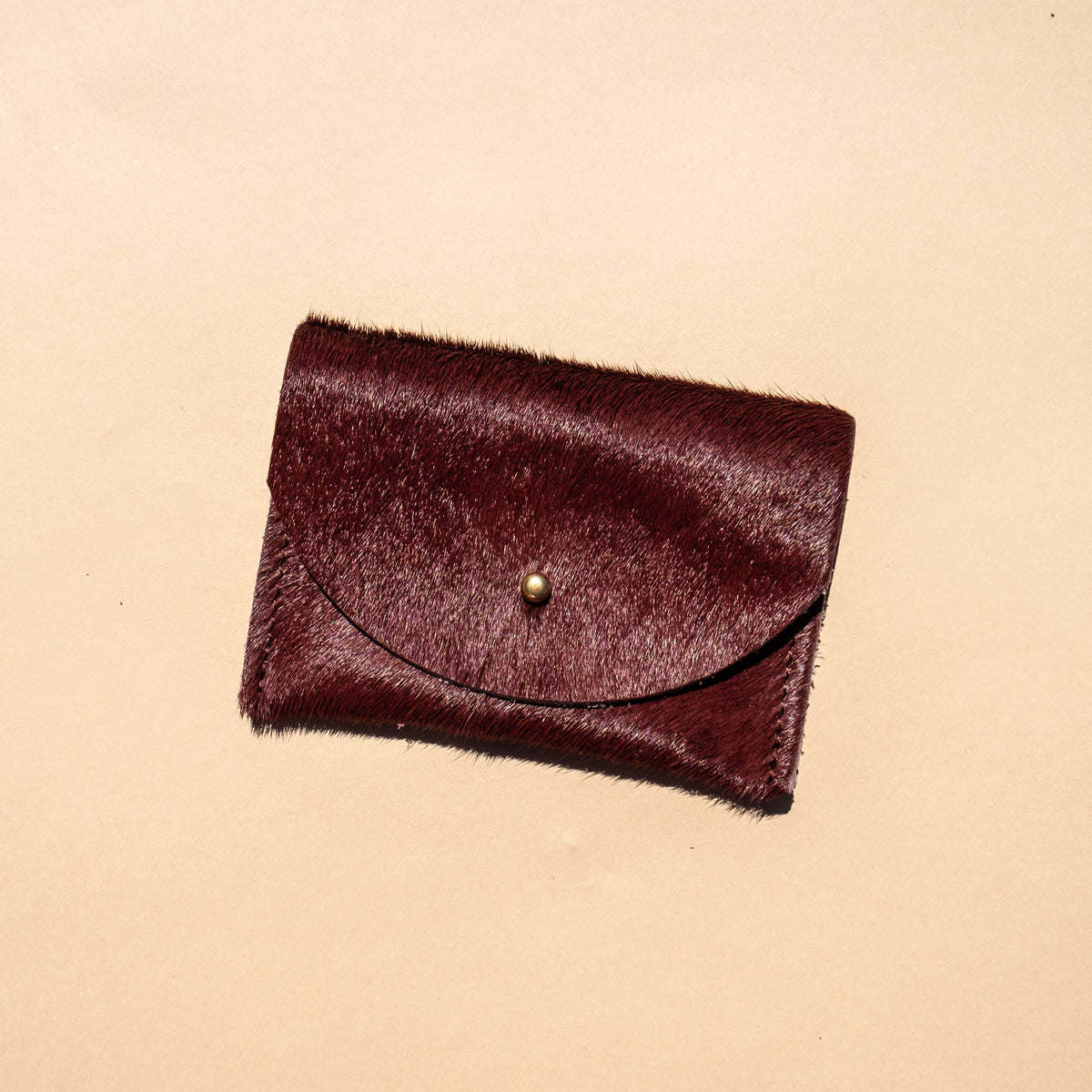 Cardholder in Plum Cowhide