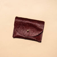 Cardholder in Plum Cowhide