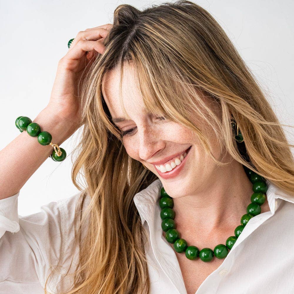 Iris Necklace in Green