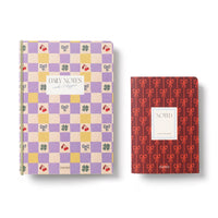 Checkerboard & Bows Softcover Notebook Set of 2