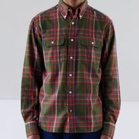 Winter Madras Plaid Shirt in Green