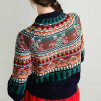 Mable Fairisle Pullover in Navy