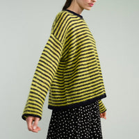 Gulisa Striped Pullover in Chartreuse