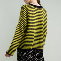 Gulisa Striped Pullover in Chartreuse